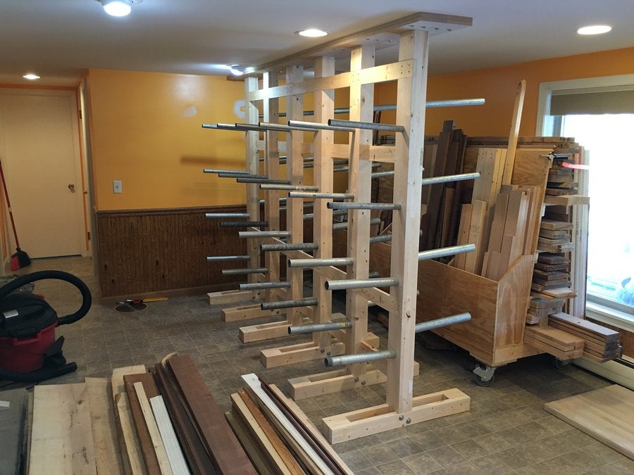 (Mostly) Freestanding Lumber Rack by garbonsai