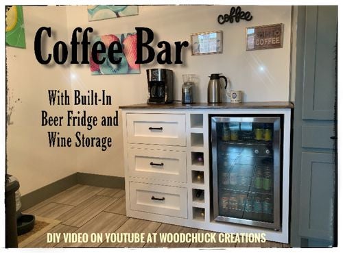 Diy Coffee Bar With Built In Beer Fridge And Wine Storage Lumberjocks Woodworking Forum