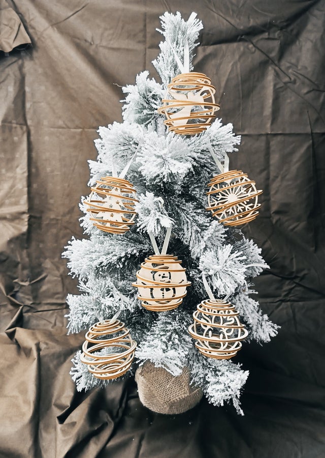 3D Spiral Christmas Ornament Bundle