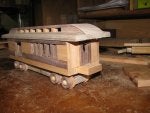 Wood Train Rolling Hardwood Wooden block
