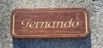 Rectangle Wood Font Nameplate Hardwood